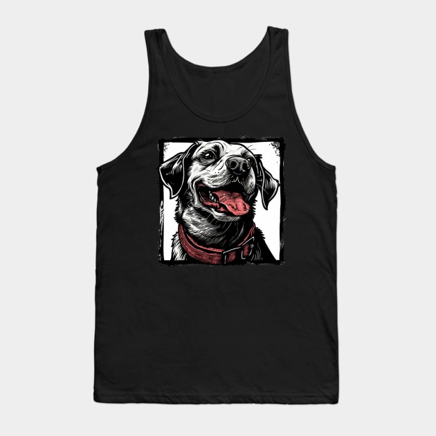 Retro Art Labrador Retriever Dog Lover Tank Top by June Sixteen